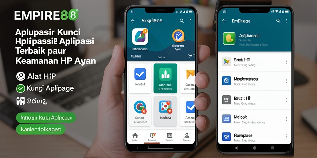 Tampilan antarmuka pengguna EMPIRE88 menunjukkan penguncian aplikasi yang efektif dan aman.