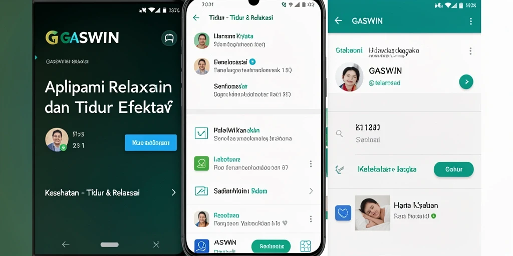 Tampilan antarmuka GASWIN yang ramah pengguna dan menenangkan.