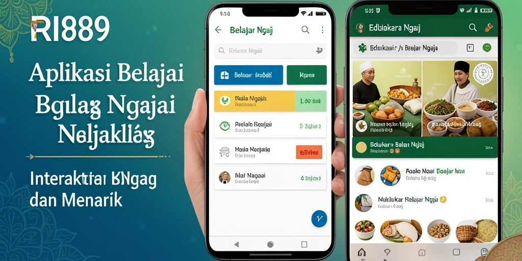 Tampilan antarmuka pengguna RI889 yang interaktif dan edukatif.